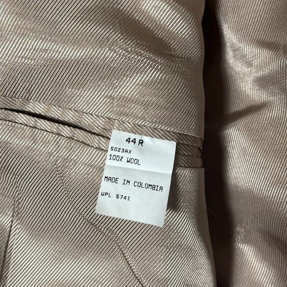 Oscar De‎ La Renta Mens 44R Wool Jacket Brown Houndstooth Dark Academia Blazer - Picture 6 of 9